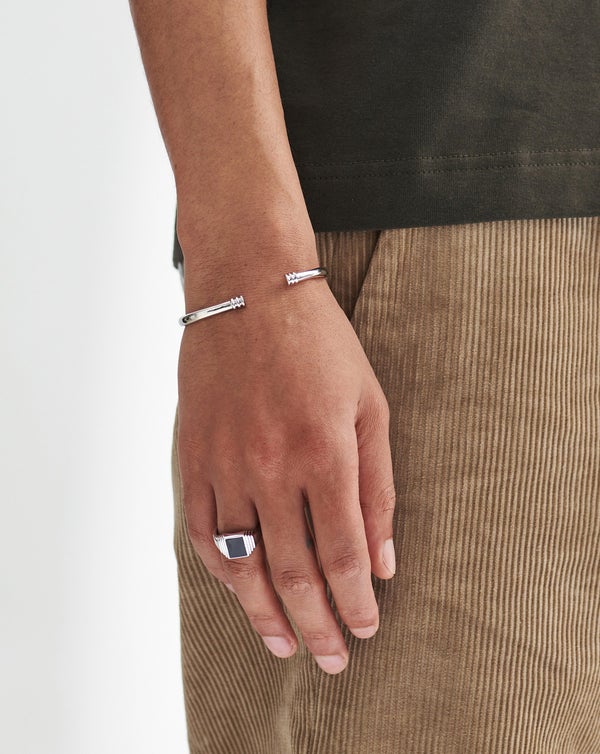 Triple Ribbed Cuff Bracelet by JeweluxGems