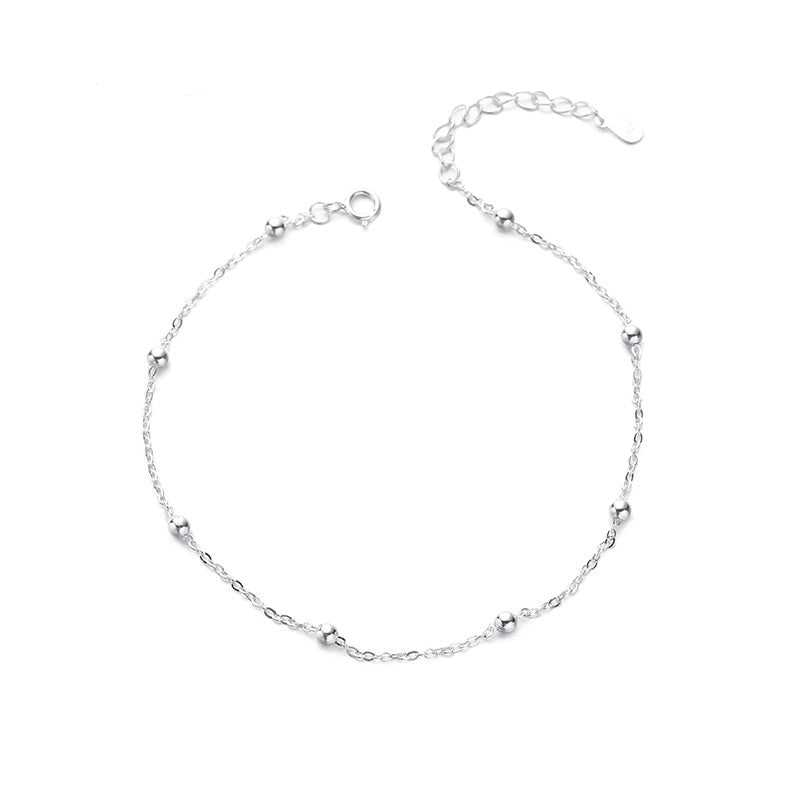 Minimalist 925 Sterling Silver Chain Anklet by JeweluxGems