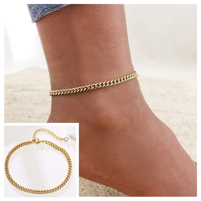 Snake Chain Anklets by JeweluxGems