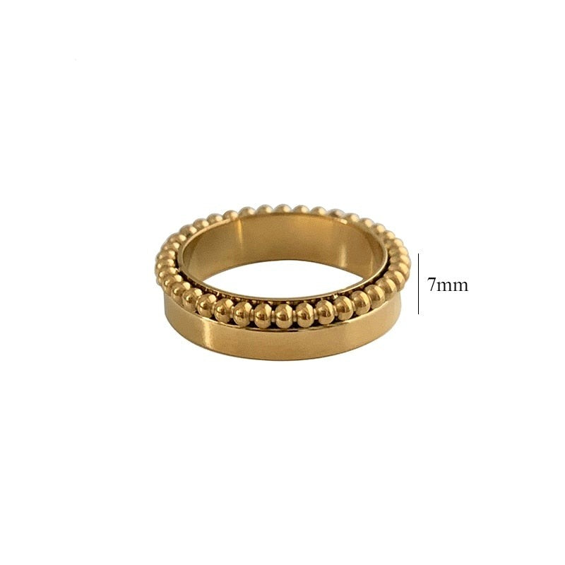 Ball Band Gold Plated Ring by JeweluxGems