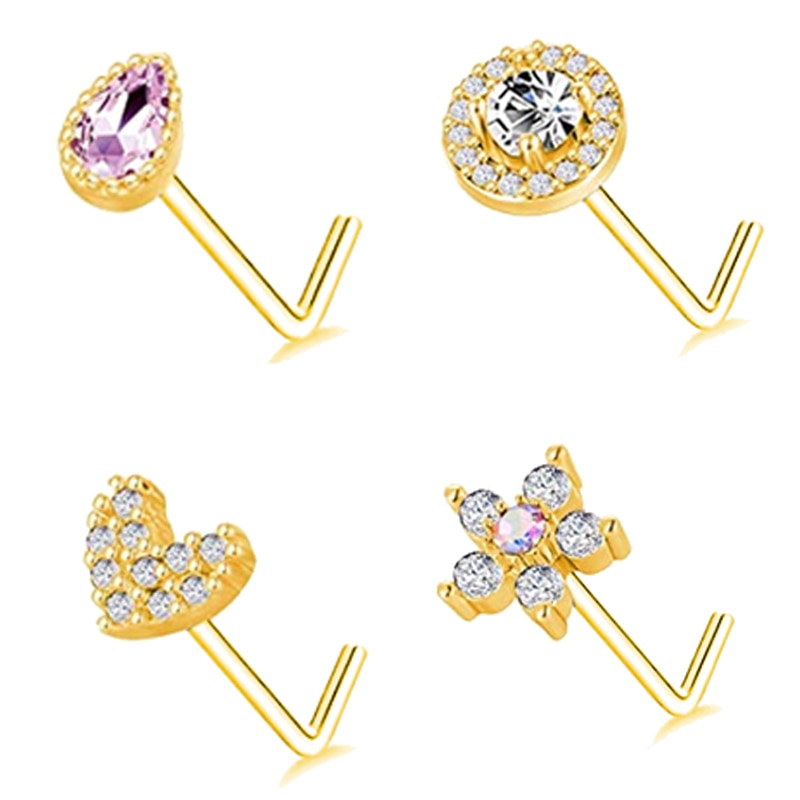 Stud Nose Pins by JeweluxGems